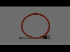 실내 LC에서 FC 듀플렉스 멀티모드 OM1 OFNR 광섬유 패치 케이블 2.0mm 오렌지 재킷