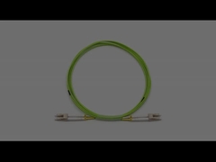 실내 LC에서 LC 듀플렉스 멀티모드 OM5 OFNR 광섬유 패치 케이블 2.0mm 라임 그린 재킷