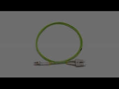 실내 LC에서 SC 듀플렉스 멀티모드 9/125 OM5 OFNR 광섬유 패치 케이블 2.0mm 라임 그린 재킷