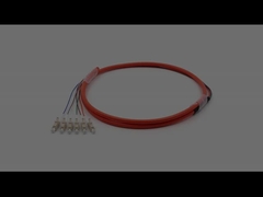 LC/UPC 6 코어 펀들 팬아웃 광섬유 핑크테일 멀티모드 62.5/125um 오렌지 재킷