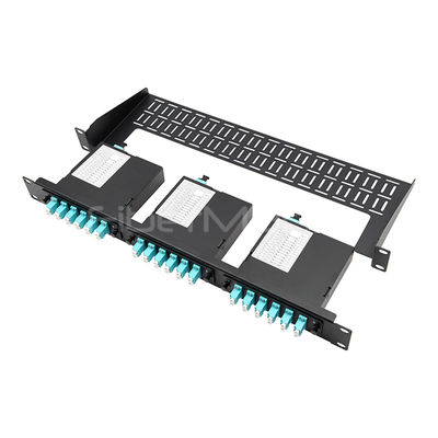 19inch 1U 36 Fibers MPO MTP Fiber Optical Patch Panel with Cassette and MTP-12 Rear Adapter