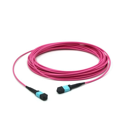 12 Fibers OM4 50/125μm MPO Trunk Cable with 850nm/1300nm Wavelength and 3.0mm OD